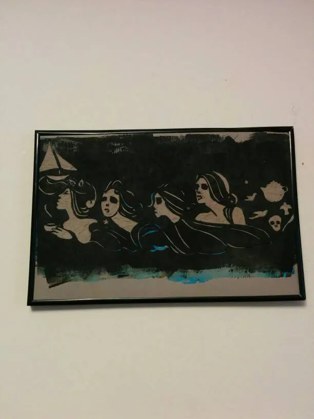 Original Linocut Art photo 1