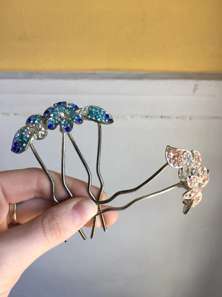 Two Vintage Hair Pins photo 1