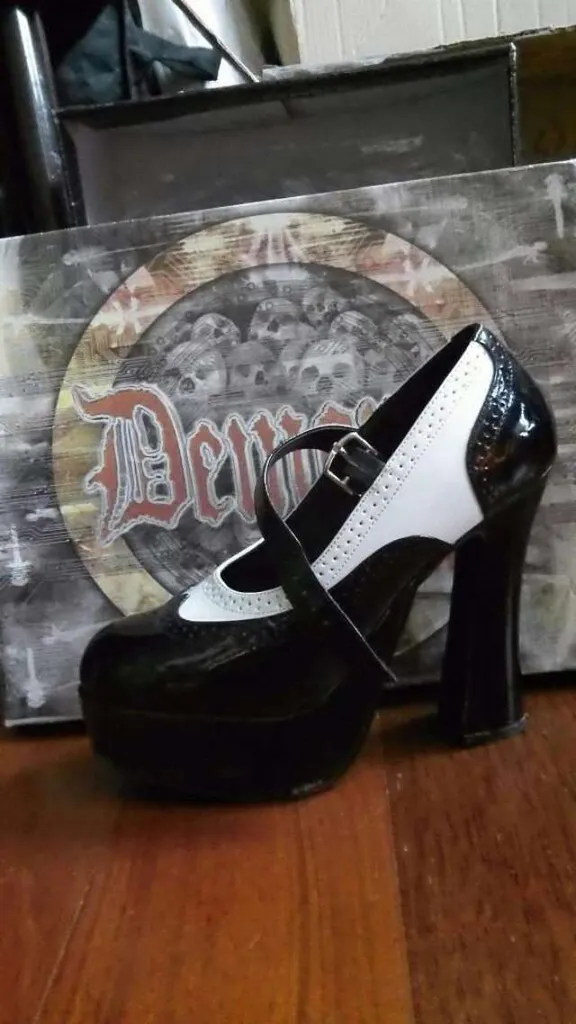 Demonia Wingtip Heels Ladies Size 7 photo 1