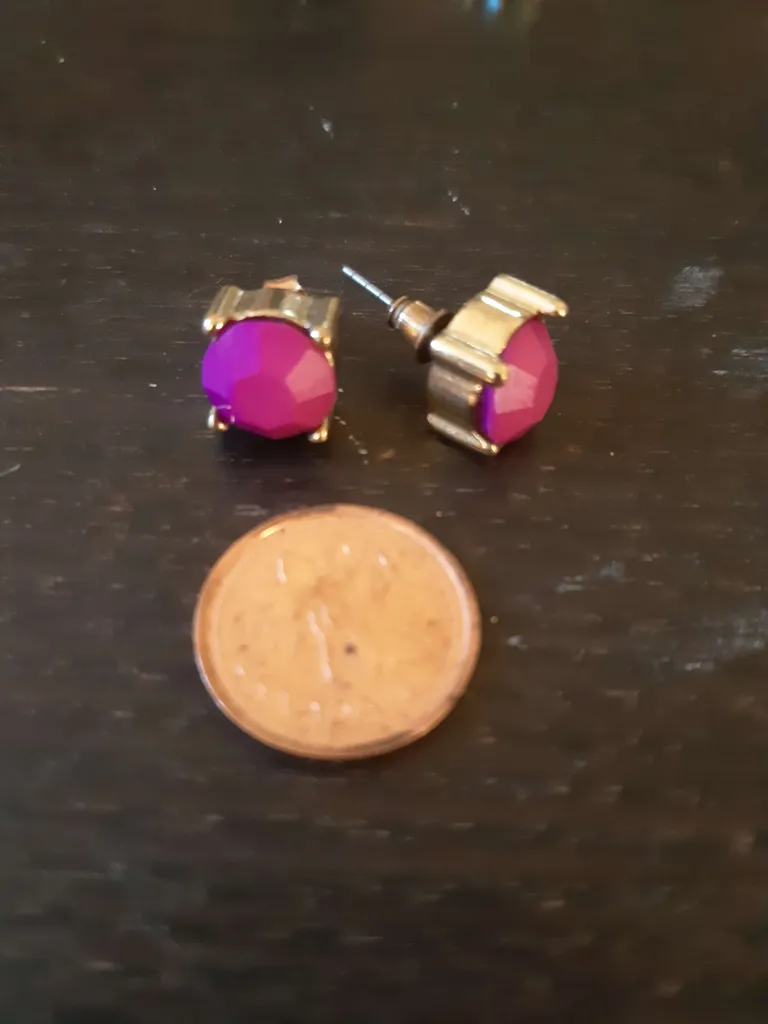 Plastic stud earrings photo 1