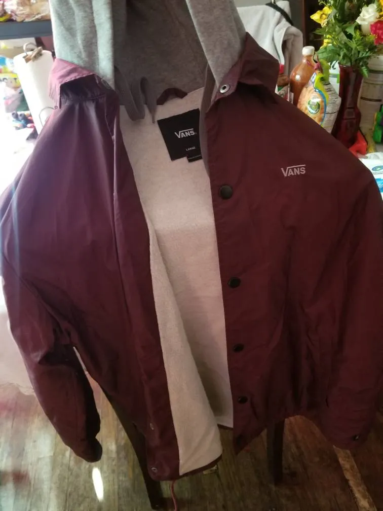 Burgundy Large Vans Jacket photo 1