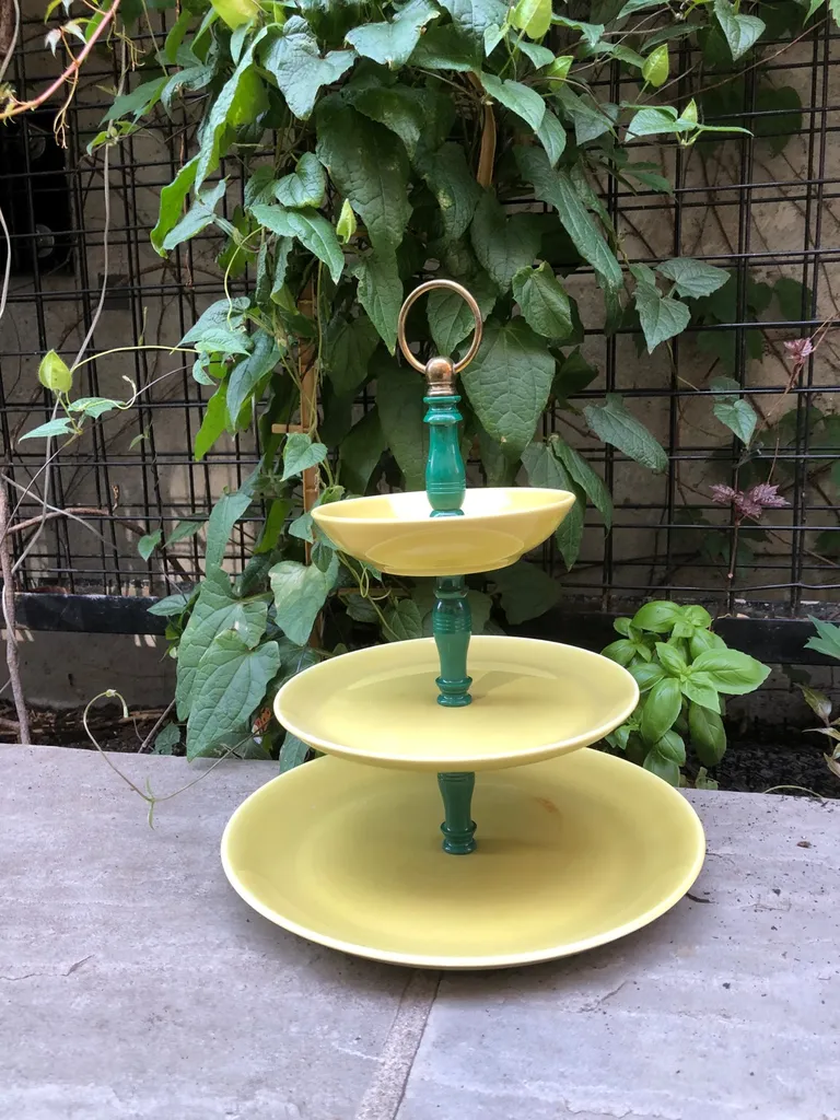 Vintage 3-tiered Platter / Cake Tray photo 1