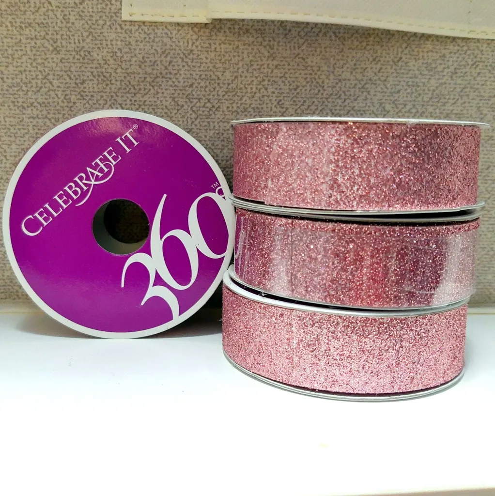 4 Rolls of New Sparkly Ribbon photo 1