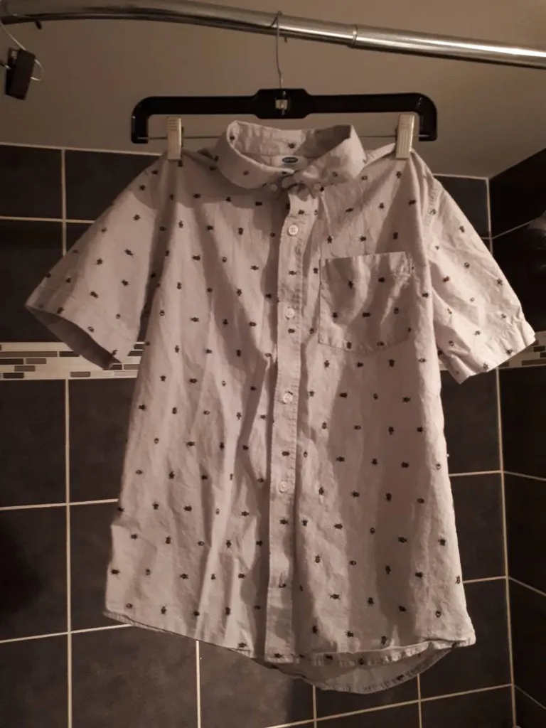 Bug Print Button Up Shirt photo 1