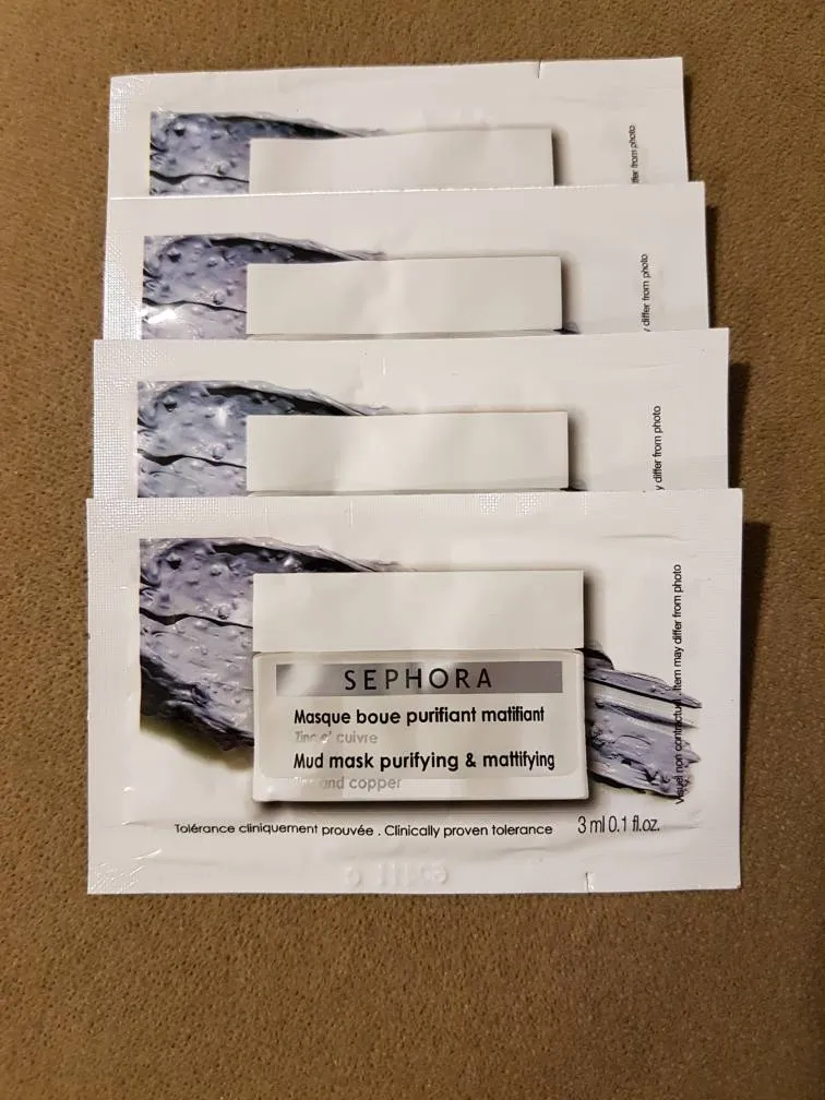 4 New Unused 3 Ml Sephora Mud Mask Purifying & Mattifying Sam... photo 1