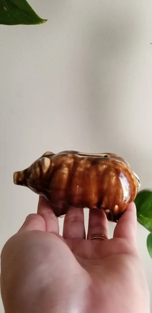 (BREAK ME) Vintage Stoneware piggy Bank photo 1