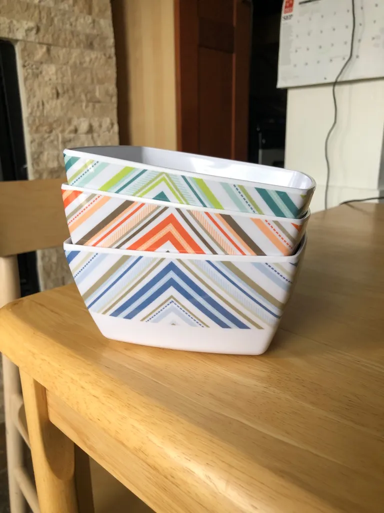 3 retro melamine bowls photo 1