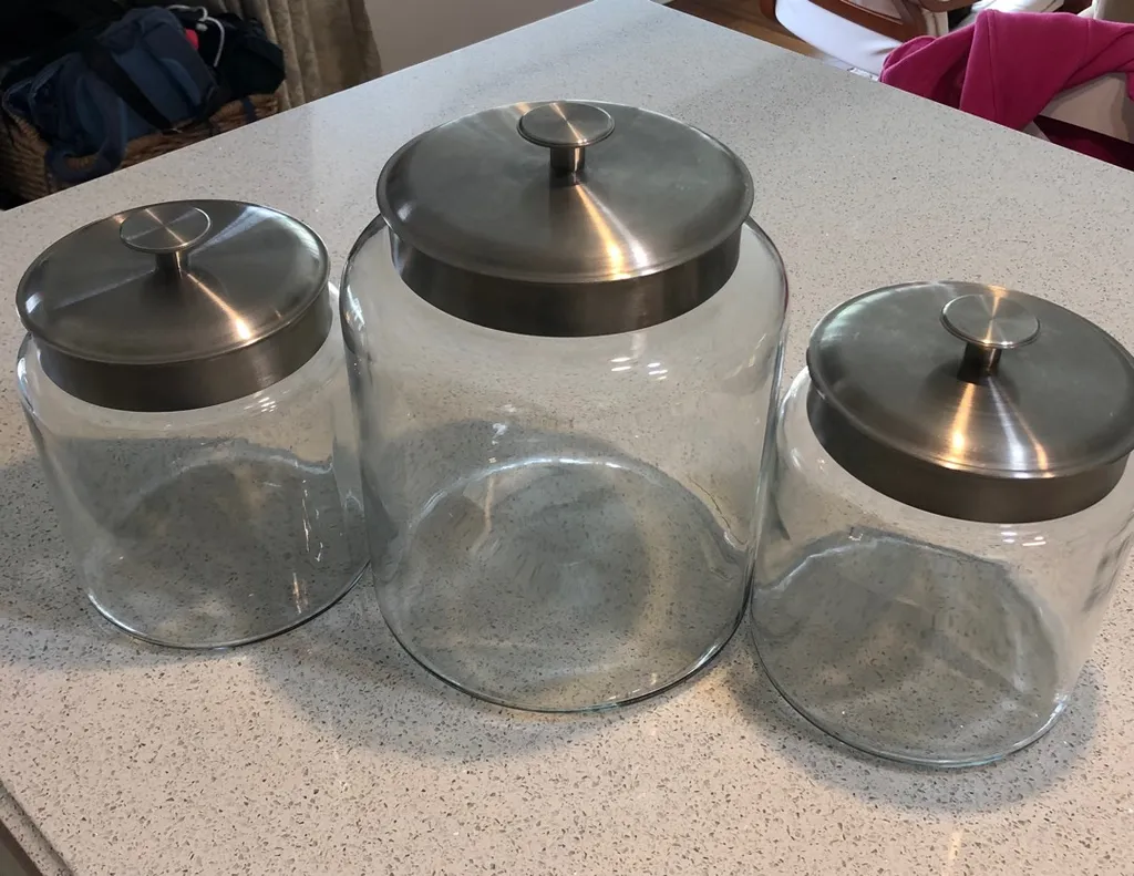 Anchor Hocking Montana Glass Jars (3) photo 1