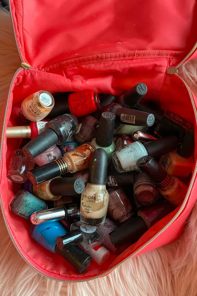 huge lot old nail polish for crafts Mostly Opi photo 1