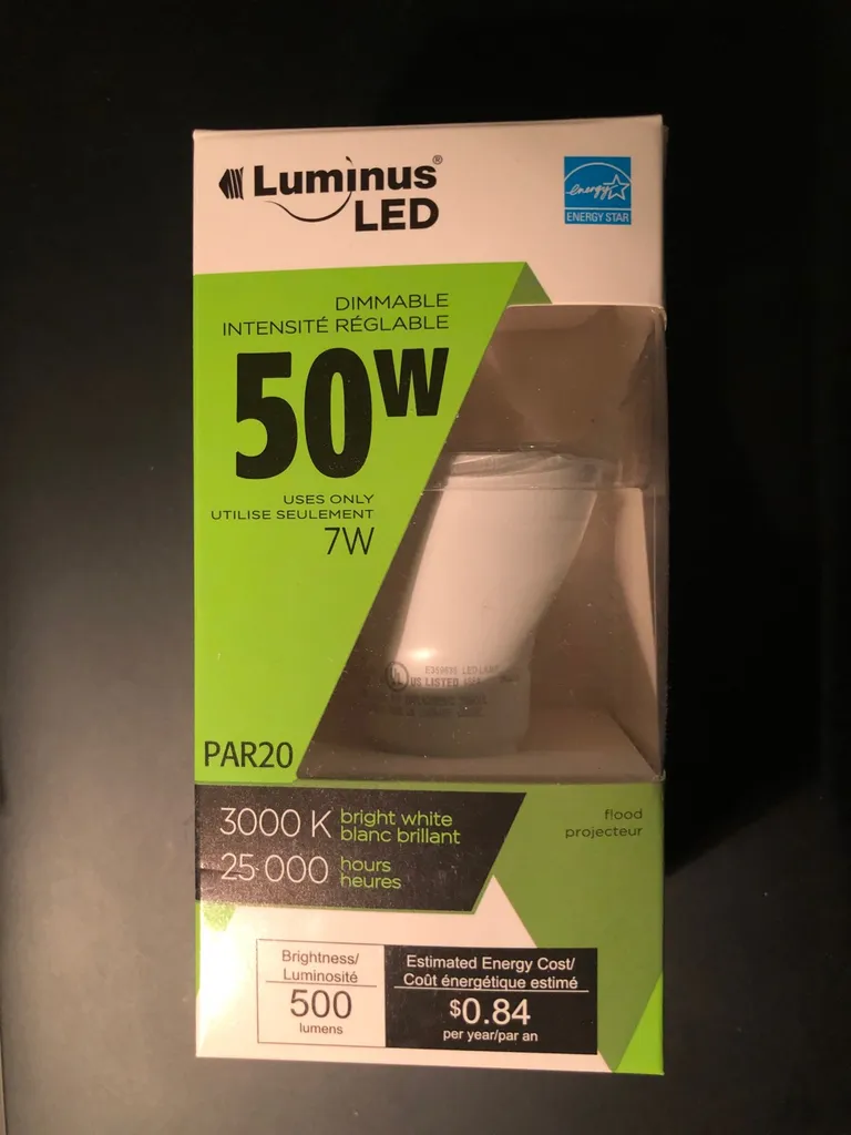 Luminus LED PAR20 7W 500 Lumens 3000K Dimmable Light Bright W... photo 1