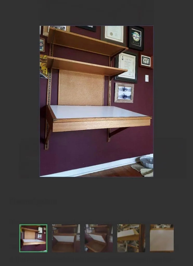 Teak Floating Desk - HOMEMADE photo 1