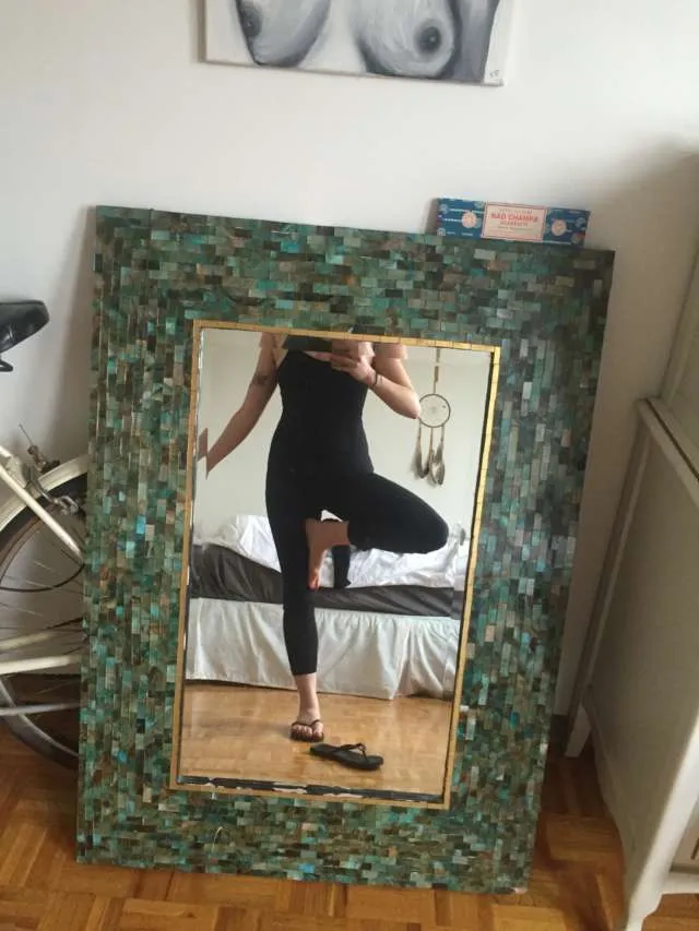 huge sea-coloured mosaic mirror photo 1