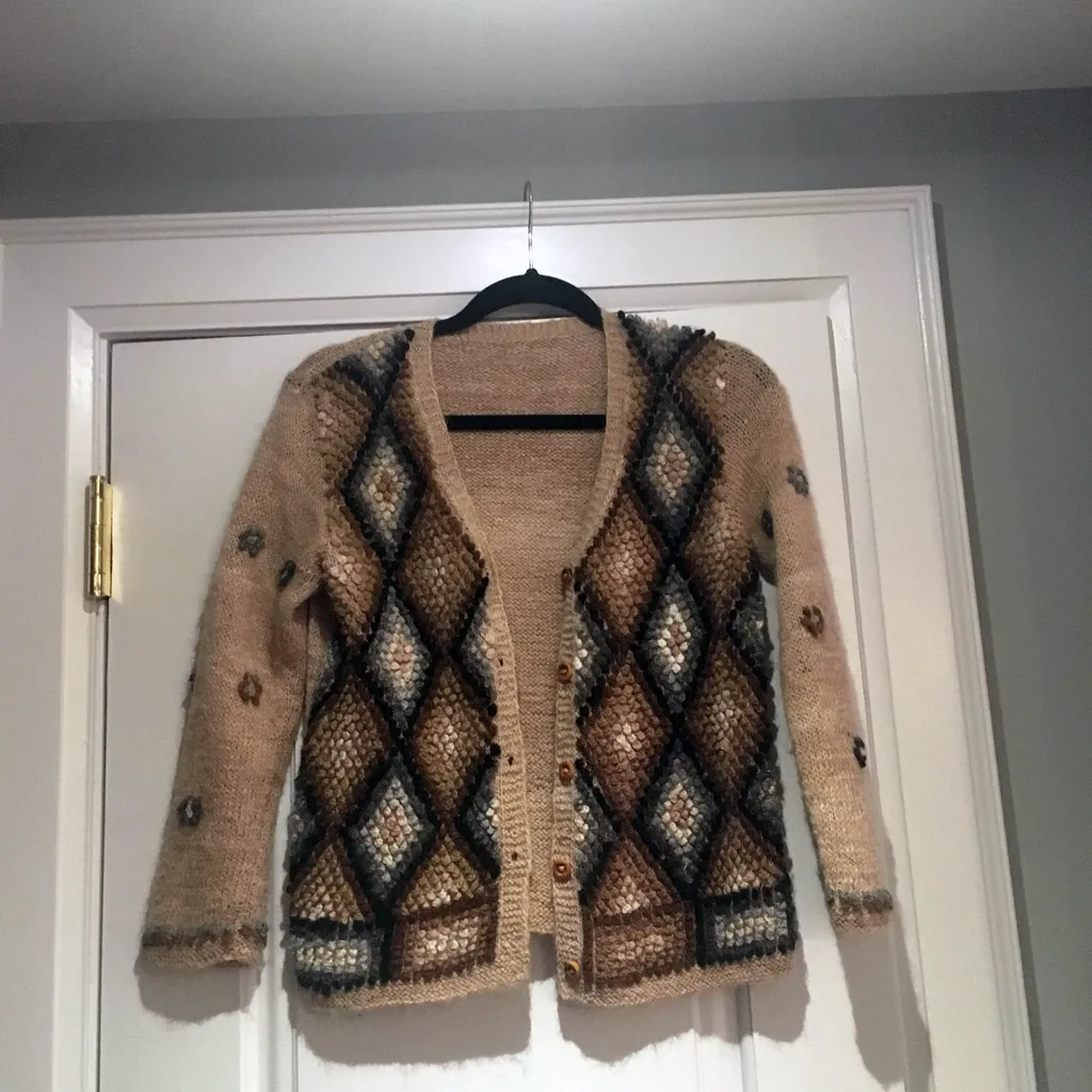 cropped sleeve vintage cardigan photo 1