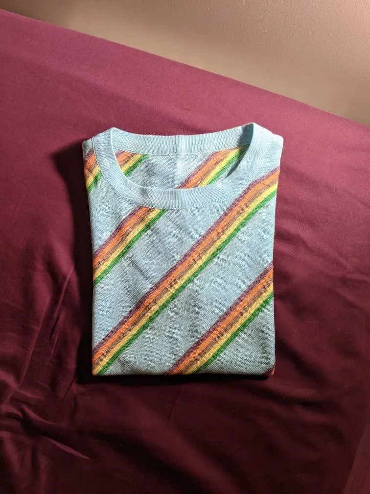 Vintage Rainbow Striped Tee photo 1