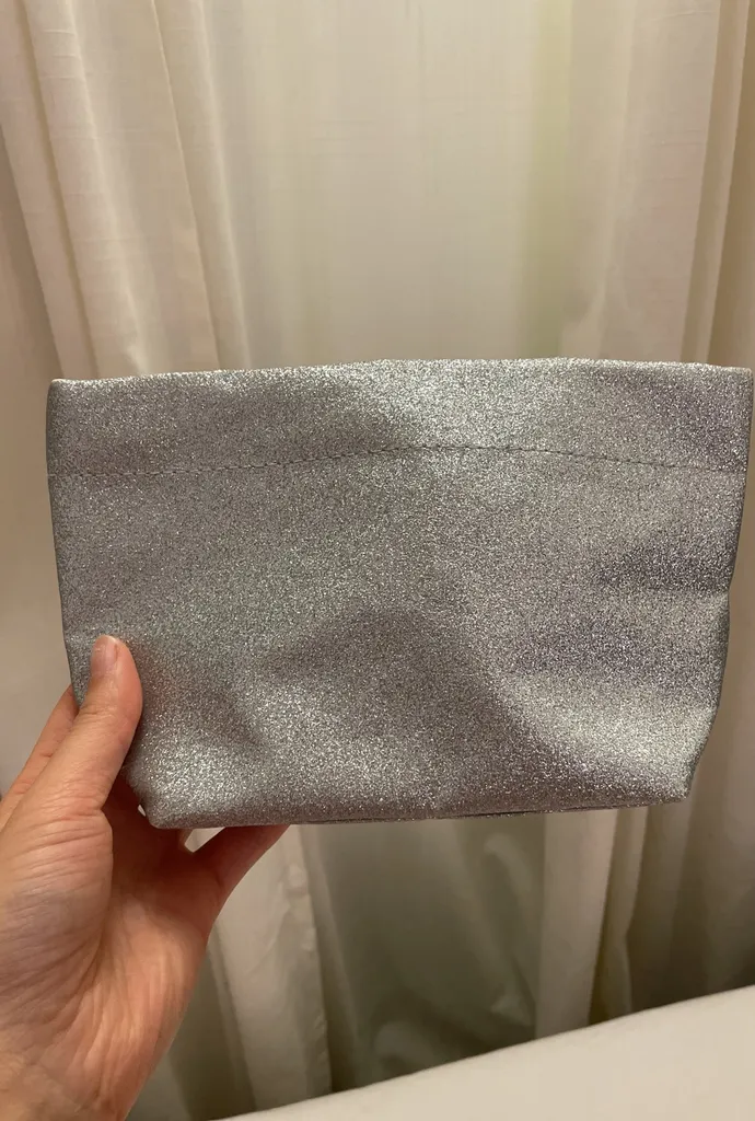 Sparkly Silver Makeup Bag photo 1