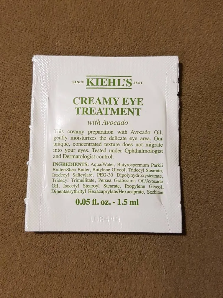 New Unused 1.5 Ml Kiehl's Creamy Eye Treatment Sample photo 1