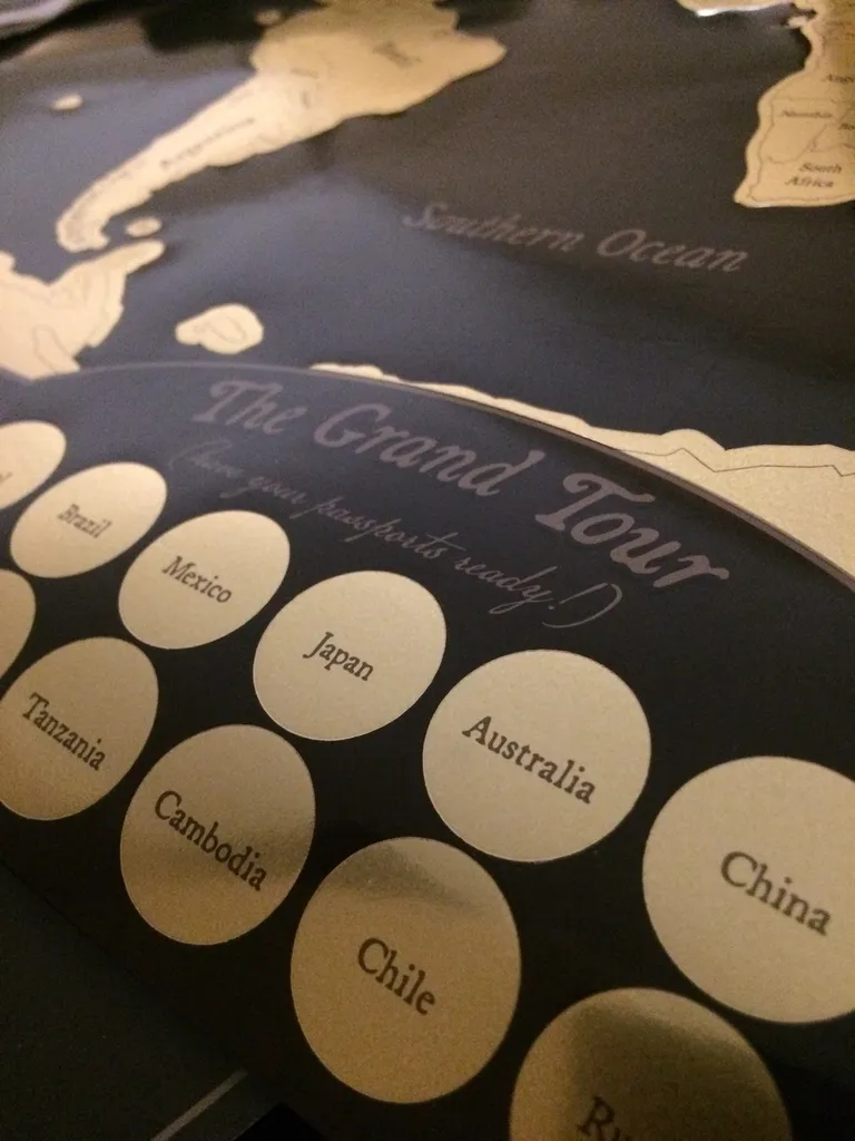 Scratch Off World Map BNIB photo 1