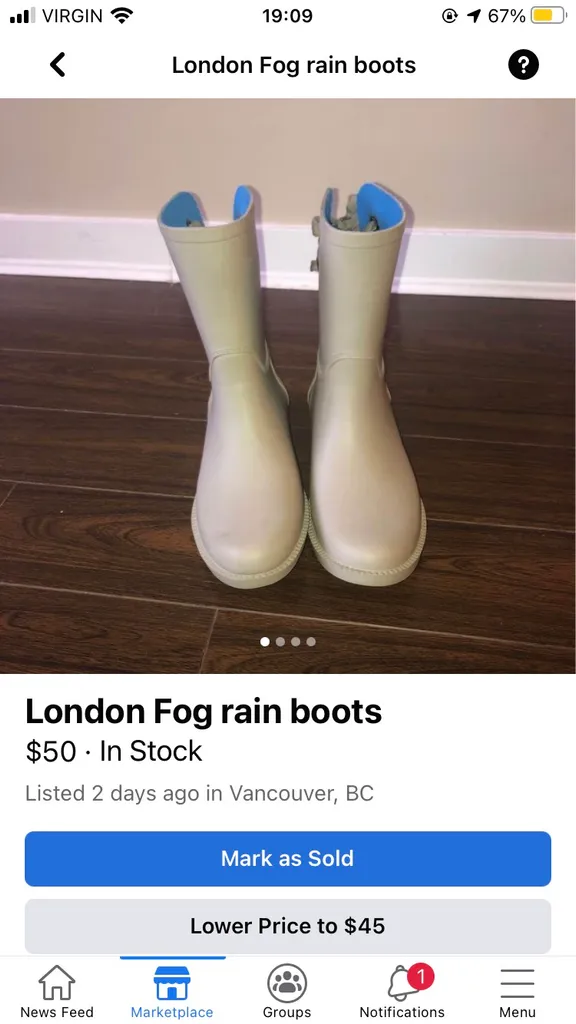 London Fog Rain Boots photo 1