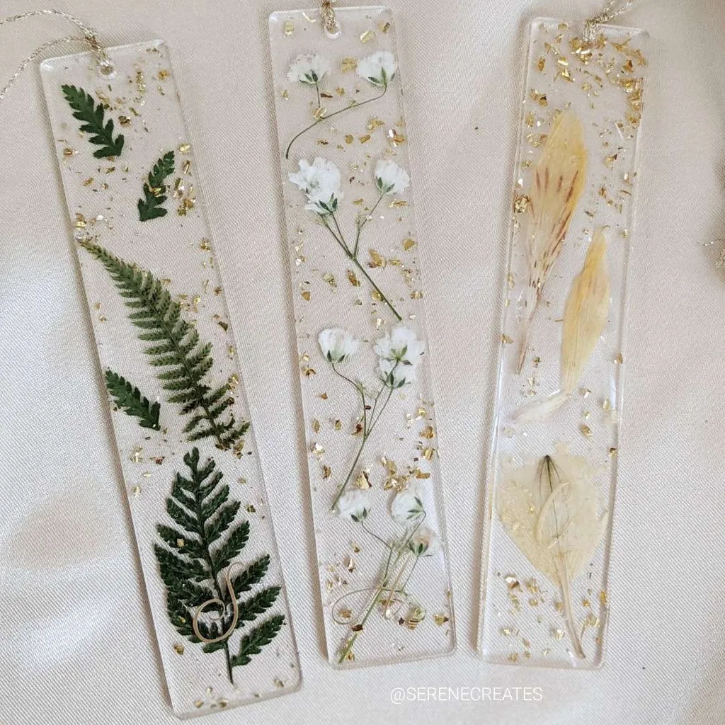 Flower Resin Bookmark (Middle One) x 15 Pieces photo 1
