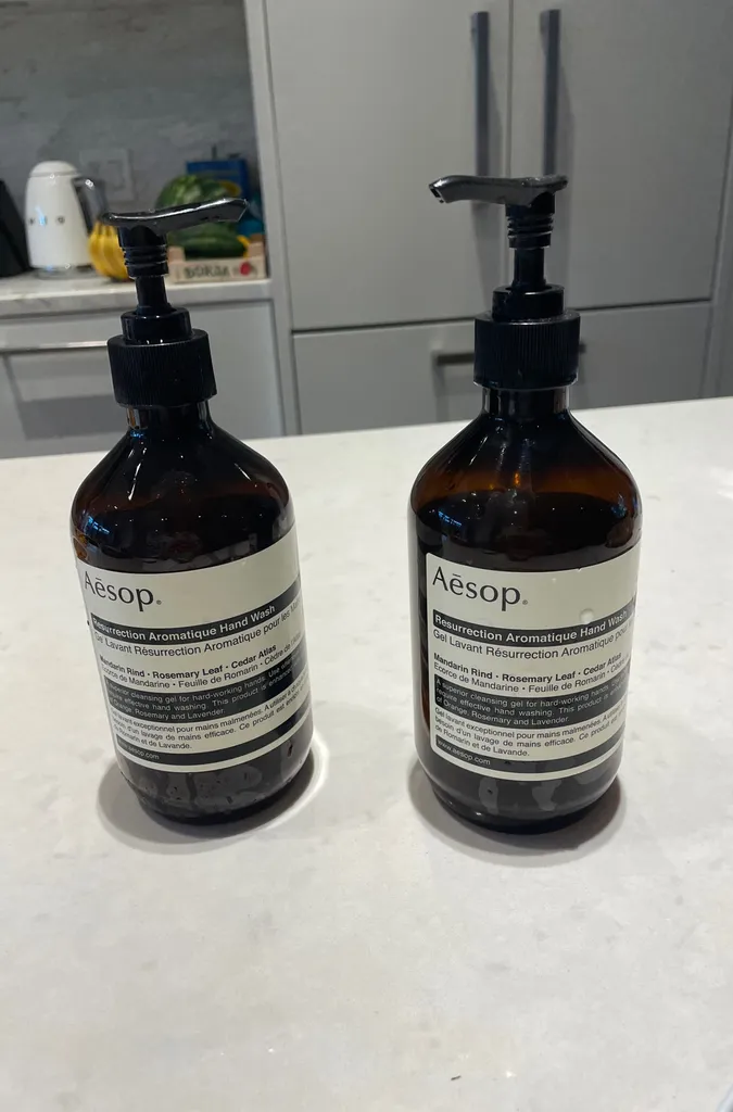 Two Empty Aesop Soap Bottles photo 1
