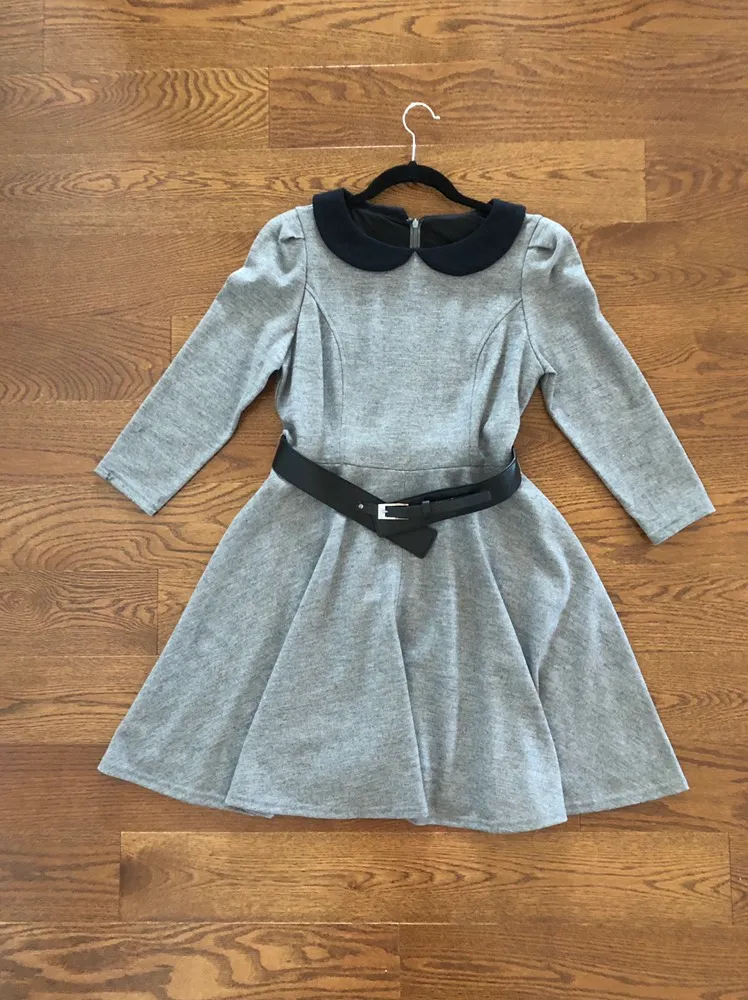 Collared Dress With Belt photo 1