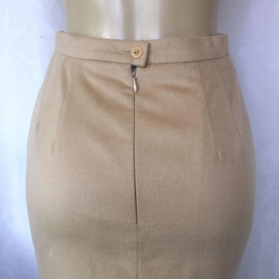 Escada camel pencil skirt photo 1