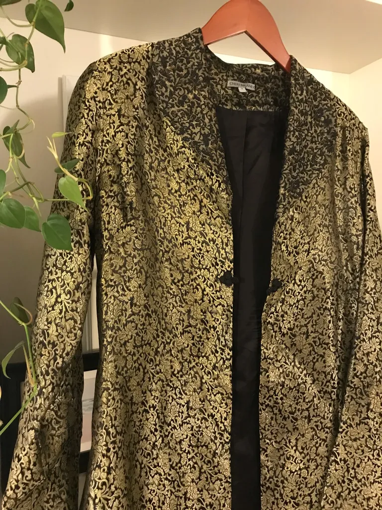 EUC Long Silk Coat photo 1