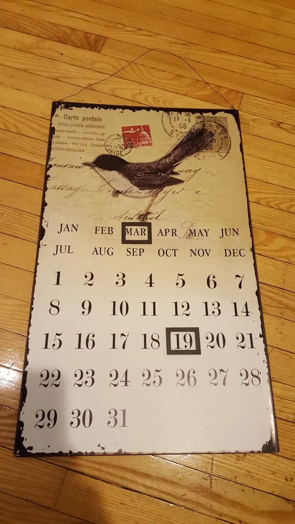 Magnetic Metal Wall Calendar photo 1