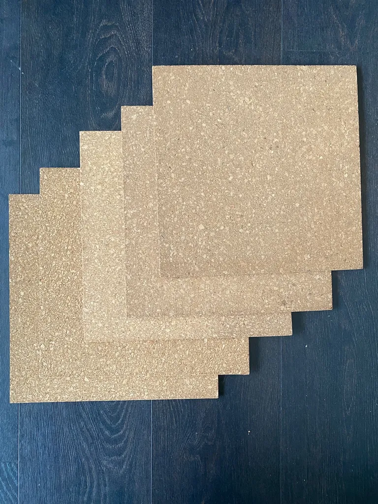 Cork Wall Tiles - Set Of 5 photo 1
