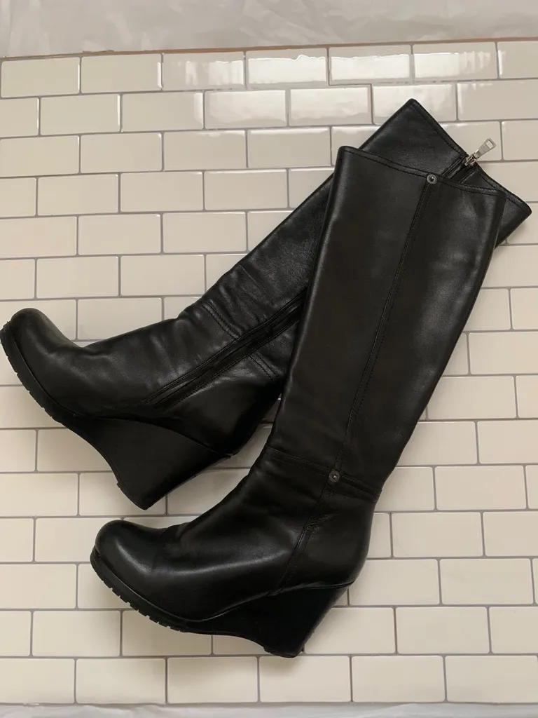 PRADA  Below The Knee Leather Boots photo 1