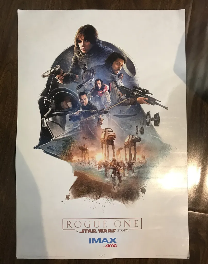 Collectible AMC Rogue 1 Star Wars Movie Poster photo 1