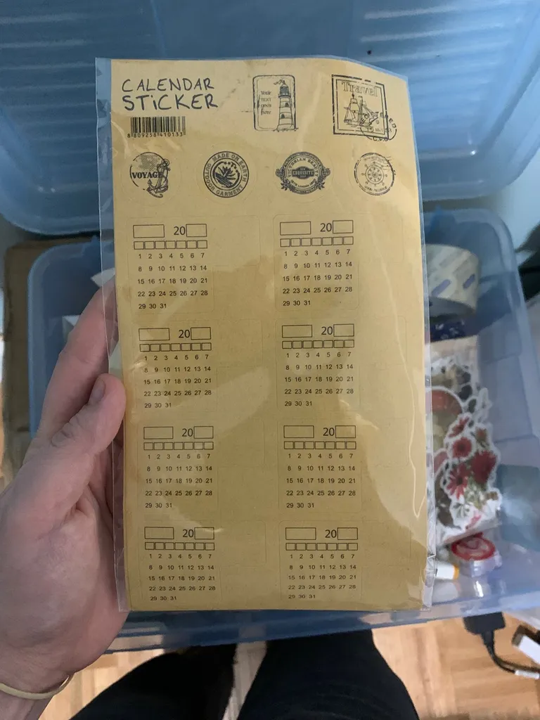 calendar stickers sheets photo 1