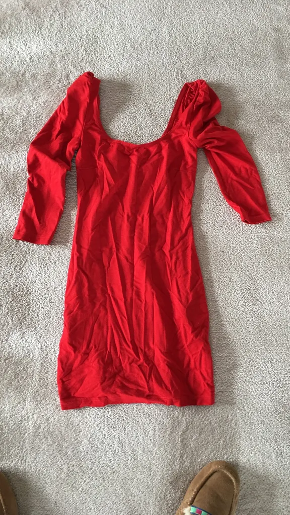 H&M Red Body Con Dress photo 1