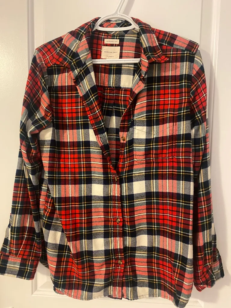 AE Soft BF Fit plaid M photo 1