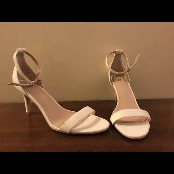 White Strappy Shoes 9.5 photo 1