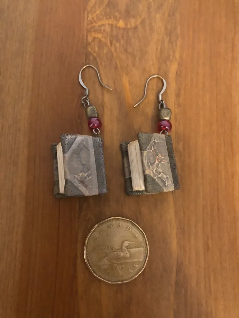 Handmade Tiny Book Earrings photo 1