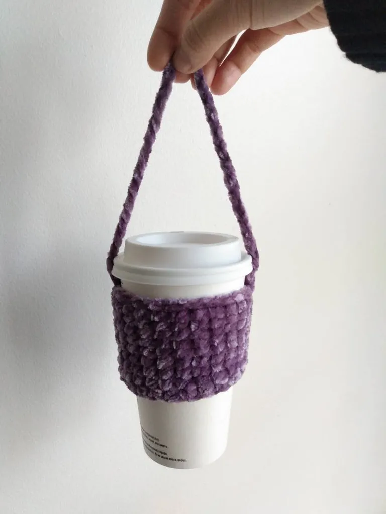 Purple Velvet Cup Cozy photo 1