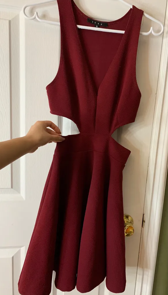 Cute Cranberry A-Line Dress photo 1