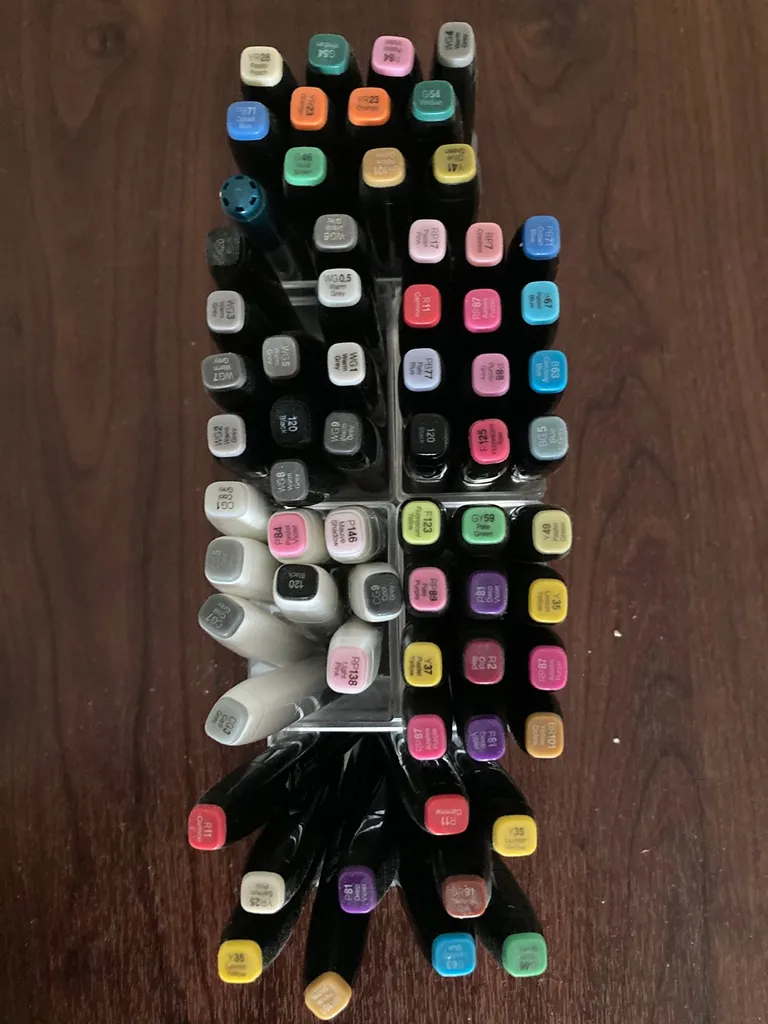 Huge Set Of Lightly Used Touch Dual Tip Sketch Markers photo 1