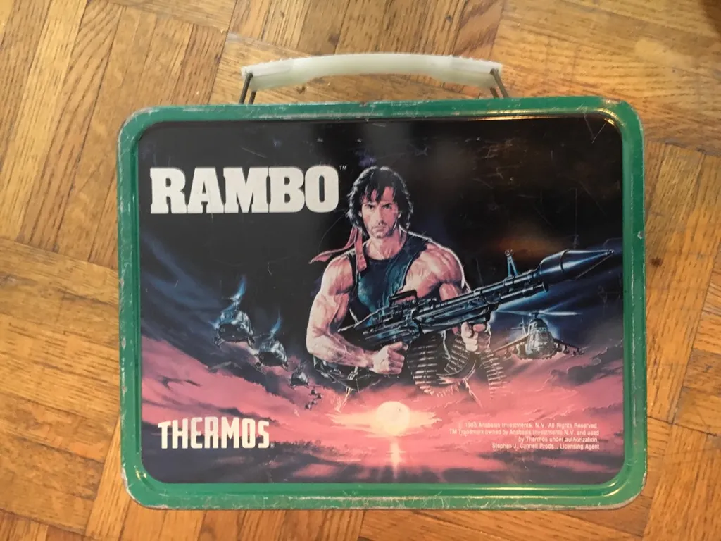 Vintage RAMBO Lunch Box Sylvester Stallone photo 1