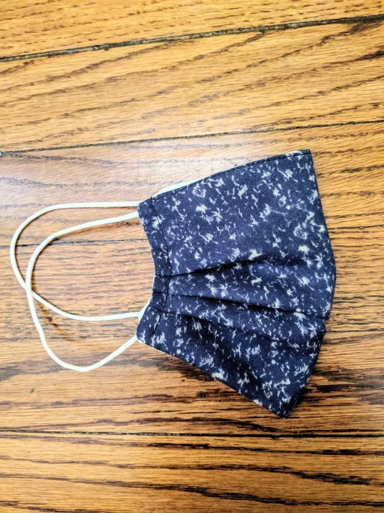 Navy Blue Waves Facemask photo 1