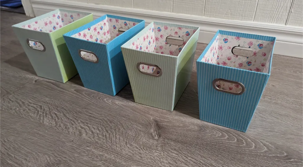 Set of 4 Decorative Storage Bins  photo 1