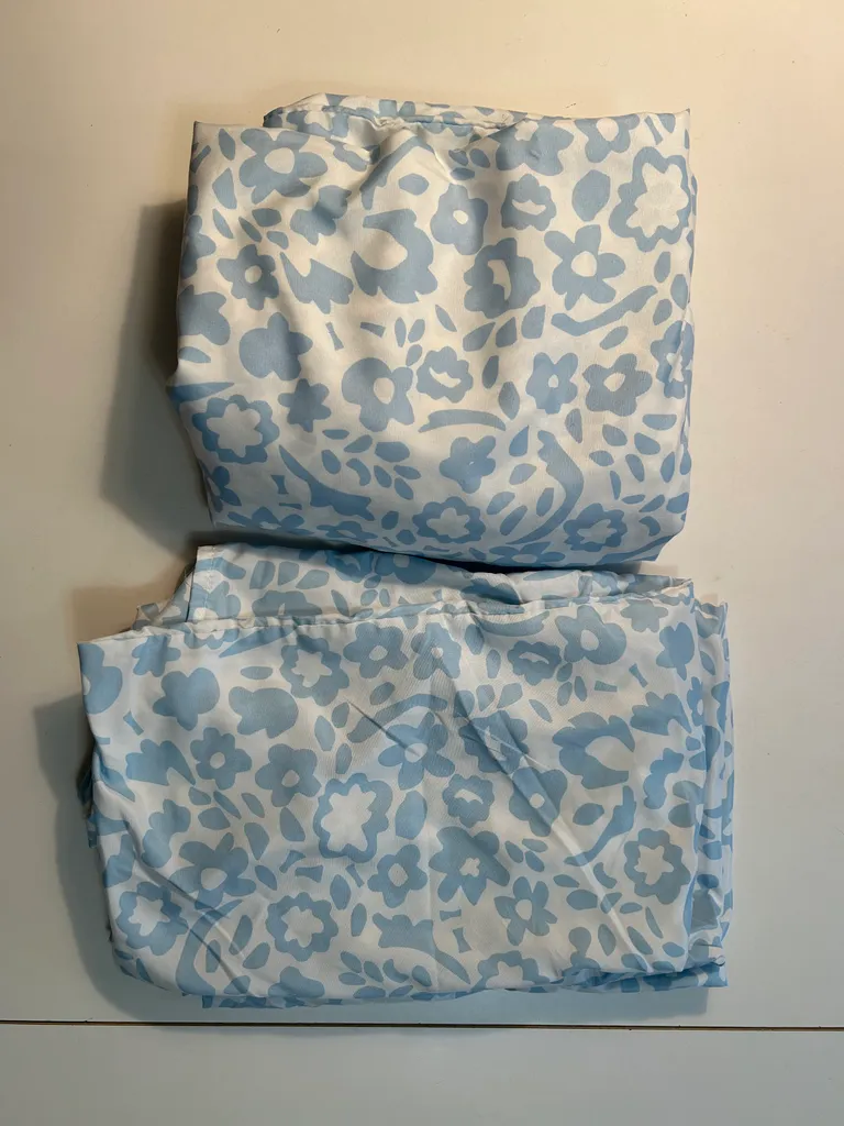 IKEA Cymbalblomma Duvet Cover and Pillowcase - Blue Floral photo 1