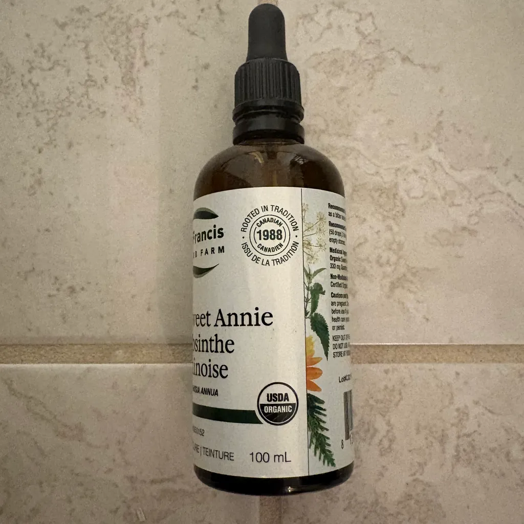 Empty amber glass dropper bottle photo 1