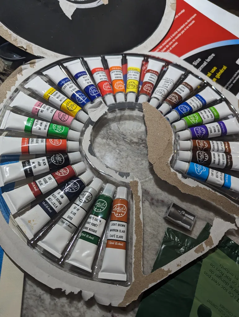 24 small acrylic paints photo 1
