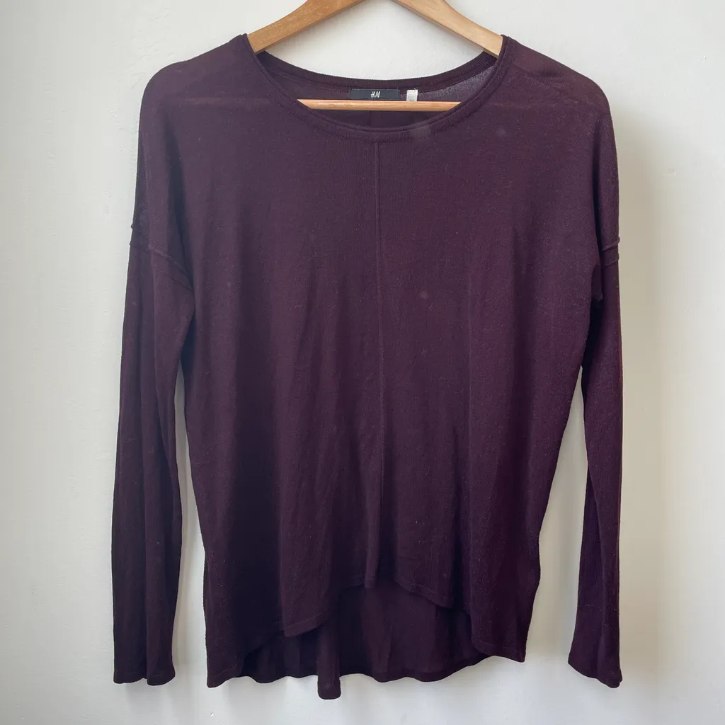 Burgundy / aubergine lightweight sweater  photo 1