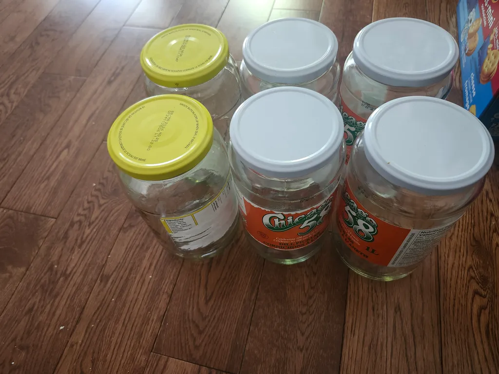 6x - 1 litre jars with tops photo 1