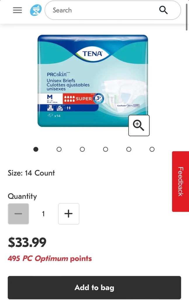 Tena unisex adult briefs  photo 1