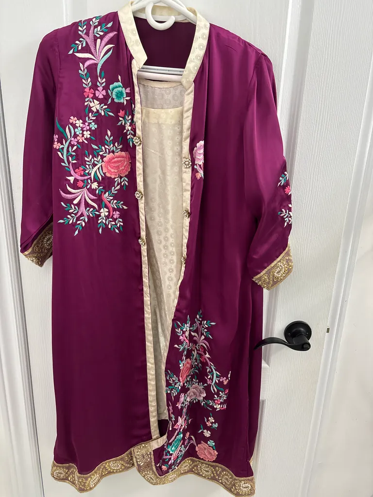 Embroidered Dress and Pants Set photo 1