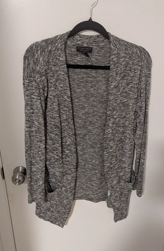 Streetwear Society Grey Cardigan - Size Medium photo 1